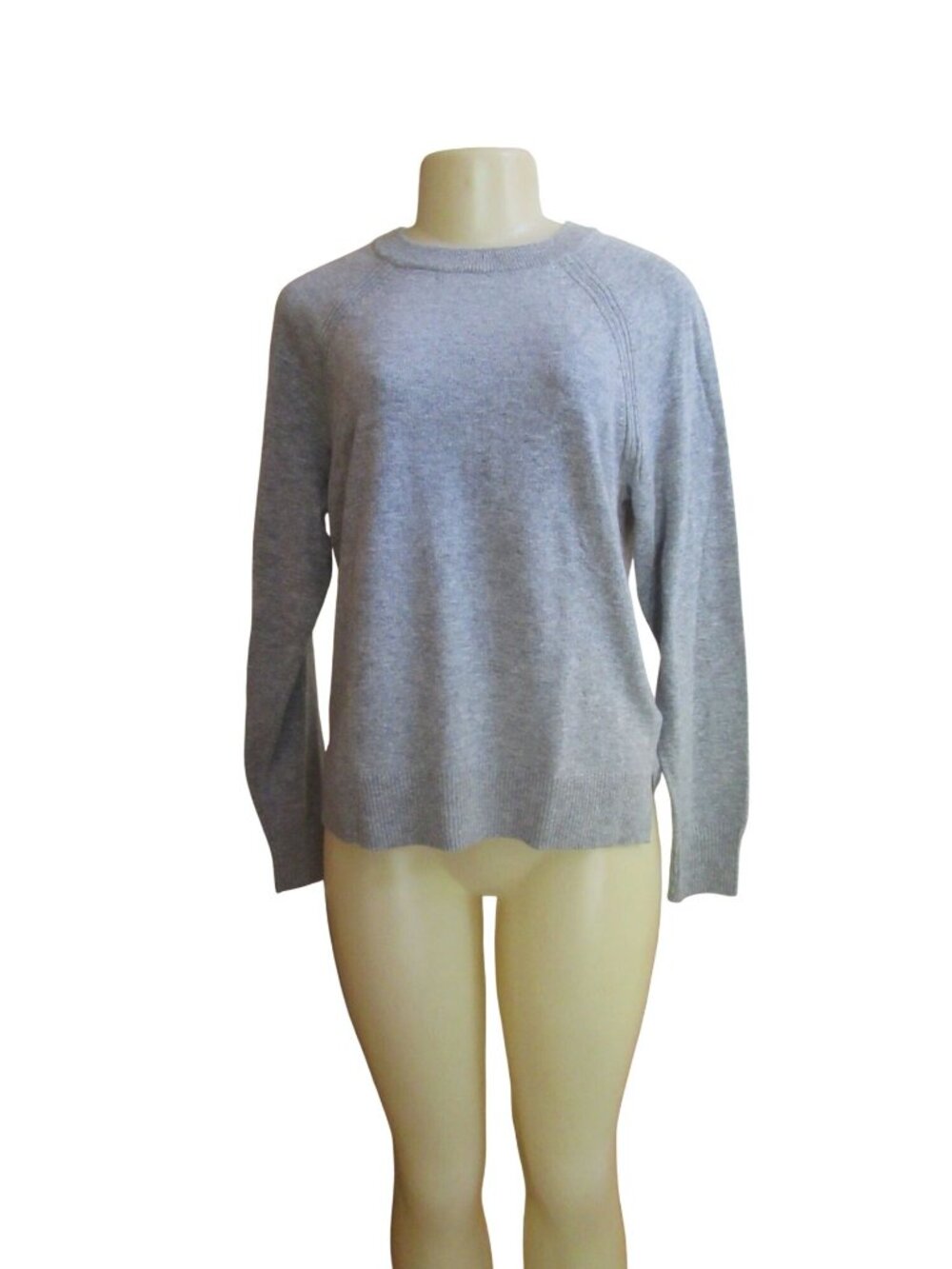 New w Tags, J. Crew Gray Pullover Cotton Wool Sweater SZ S